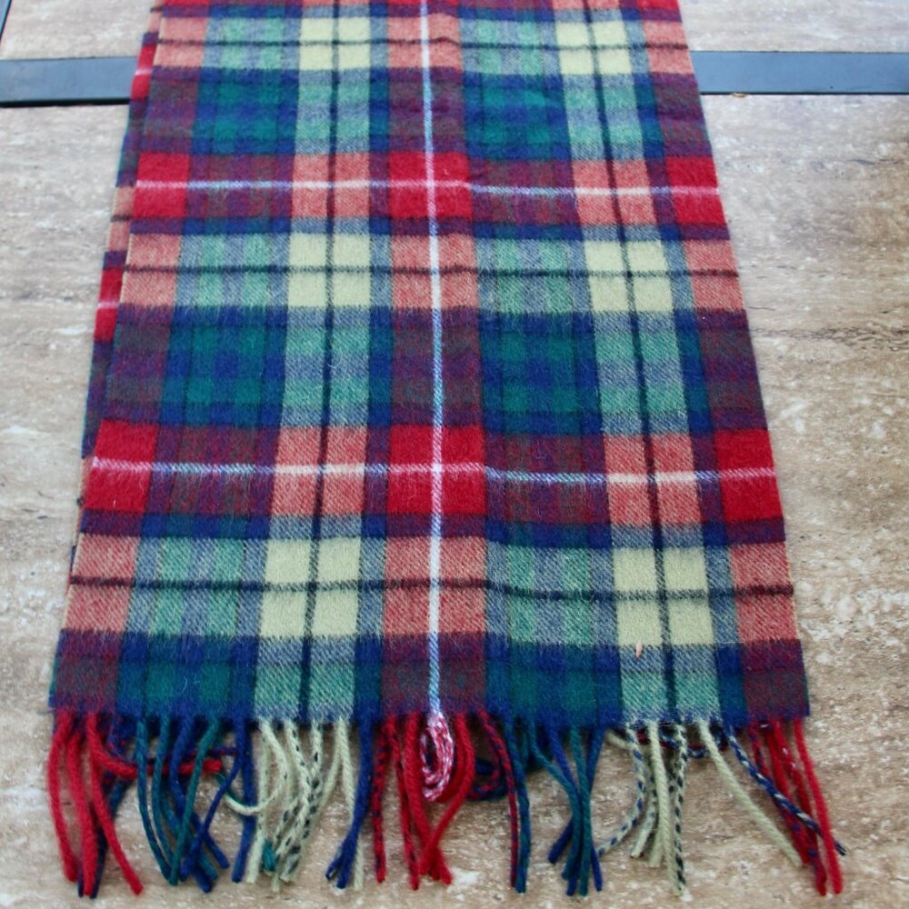 Lambwool plaid scarf